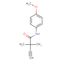 Chemical structure of N-(4-methoxyphenyl)-2,2-dimethylbut-3-ynamide - CSSB00122485476