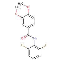 Chemical structure of N-(2,6-difluorophenyl)-3,4-dimethoxybenzamide - CSSB00026392511