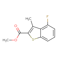 Chemical structure of methyl 4-fluoro-3-methyl-1-benzothiophene-2-carboxylate - CSSB00000198940