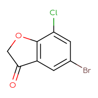 Chemical structure of 5-bromo-7-chloro-2,3-dihydro-1-benzofuran-3-one - CSSB00011306206