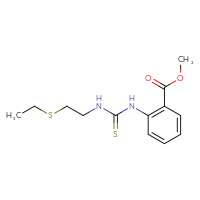 Chemical structure of methyl 2-({[2-(ethylsulfanyl)ethyl]carbamothioyl}amino)benzoate - CSSB21432445643