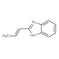 Chemical structure of 2-[(1E)-prop-1-en-1-yl]-1H-1,3-benzodiazole - CSSB00016258500