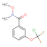 Chemical structure of 3-(chlorodifluoromethoxy)-N-methoxy-N-methylbenzamide - CSSB15033579390