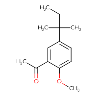 Chemical structure of 1-[2-methoxy-5-(2-methylbutan-2-yl)phenyl]ethan-1-one - CSSB00039223361
