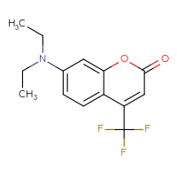 Chemical structure of 7-(diethylamino)-4-(trifluoromethyl)-2H-chromen-2-one - CSSB00000079372