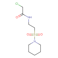 Chemical structure of 2-chloro-N-[2-(piperidine-1-sulfonyl)ethyl]acetamide - CSSB20818063646