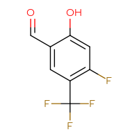 Chemical structure of 4-fluoro-2-hydroxy-5-(trifluoromethyl)benzaldehyde - CSSB00010982747