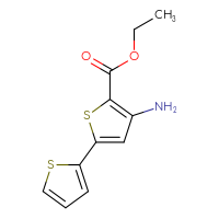 Chemical structure of ethyl 4-amino-[2,2'-bithiophene]-5-carboxylate - CSSB00000322917