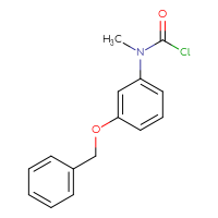 Chemical structure of N-[3-(benzyloxy)phenyl]-N-methylcarbamoyl chloride - CSSB06794703809