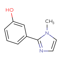 Chemical structure of 3-(1-methyl-1H-imidazol-2-yl)phenol - CSSB00012181087