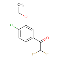 Chemical structure of 1-(4-chloro-3-ethoxyphenyl)-2,2-difluoroethan-1-one - CSSB06835378136