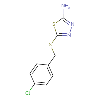 Chemical structure of 5-{[(4-chlorophenyl)methyl]sulfanyl}-1,3,4-thiadiazol-2-amine - CSSB00000149044