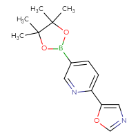 Chemical structure of 2-(1,3-oxazol-5-yl)-5-(4,4,5,5-tetramethyl-1,3,2-dioxaborolan-2-yl)pyridine - CSSB00010082558