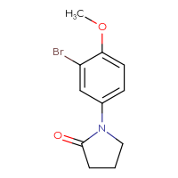 Chemical structure of 1-(3-bromo-4-methoxyphenyl)pyrrolidin-2-one - CSSB00010000026