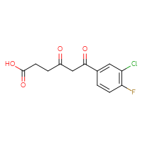 Chemical structure of 6-(3-chloro-4-fluorophenyl)-4,6-dioxohexanoic acid - CSSB21432520738
