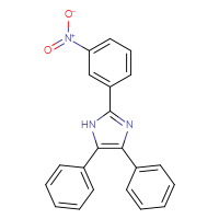 Chemical structure of 2-(3-nitrophenyl)-4,5-diphenyl-1H-imidazole - CSSB00159718021