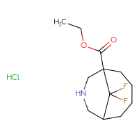 Chemical structure of ethyl 10,10-difluoro-8-azabicyclo[4.3.1]decane-1-carboxylate hydrochloride - CSSB06641420060