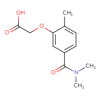 Chemical structure of 2-[5-(dimethylcarbamoyl)-2-methylphenoxy]acetic acid - CSSB06838070443