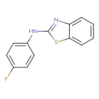 Chemical structure of N-(4-fluorophenyl)-1,3-benzothiazol-2-amine - CSSB00000593399