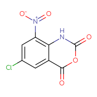 Chemical structure of 6-chloro-8-nitro-2,4-dihydro-1H-3,1-benzoxazine-2,4-dione - CSSB00010209296