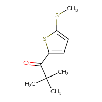 Chemical structure of 2,2-dimethyl-1-[5-(methylsulfanyl)thiophen-2-yl]propan-1-one - CSSB00035788872