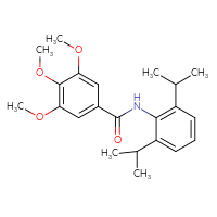 Chemical structure of N-[2,6-bis(propan-2-yl)phenyl]-3,4,5-trimethoxybenzamide - CSSB00046234181