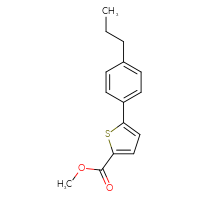 Chemical structure of methyl 5-(4-propylphenyl)thiophene-2-carboxylate - CSSB06378951528