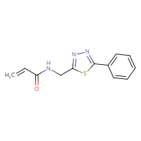 Chemical structure of N-[(5-phenyl-1,3,4-thiadiazol-2-yl)methyl]prop-2-enamide - CSSB01997488119