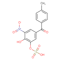 Chemical structure of [2-hydroxy-5-(4-methylbenzoyl)-3-nitrophenyl]oxidanesulfonic acid - CSSB00159250594