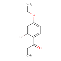 Chemical structure of 1-(2-bromo-4-ethoxyphenyl)propan-1-one - CSSB00012721596