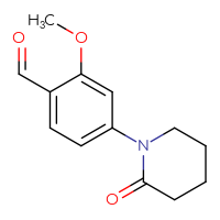 Chemical structure of 2-methoxy-4-(2-oxopiperidin-1-yl)benzaldehyde - CSSB00020651496