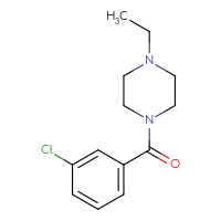Chemical structure of 1-(3-chlorobenzoyl)-4-ethylpiperazine - CSSB00046149075
