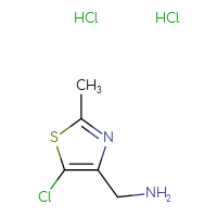 Chemical structure of 1-(5-chloro-2-methyl-1,3-thiazol-4-yl)methanamine dihydrochloride - CSSB20895629605