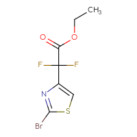 Chemical structure of ethyl 2-(2-bromo-1,3-thiazol-4-yl)-2,2-difluoroacetate - CSSB02517657188