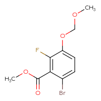Chemical structure of methyl 6-bromo-2-fluoro-3-(methoxymethoxy)benzoate - CSSB00135144616