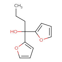 Chemical structure of 1,1-bis(furan-2-yl)butan-1-ol - CSSB20907735631