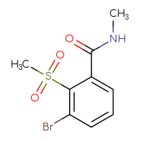 Chemical structure of 3-bromo-2-methanesulfonyl-N-methylbenzamide - CSSB08696246537