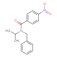Chemical structure of N-benzyl-4-nitro-N-(propan-2-yl)benzamide - CSSB00000016380