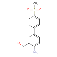 Chemical structure of {4-amino-4'-methanesulfonyl-[1,1'-biphenyl]-3-yl}methanol - CSSB05348931339
