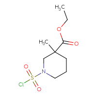 Chemical structure of ethyl 1-(chlorosulfonyl)-3-methylpiperidine-3-carboxylate - CSSB14959847556