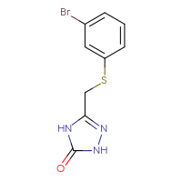 Chemical structure of 3-{[(3-bromophenyl)sulfanyl]methyl}-4,5-dihydro-1H-1,2,4-triazol-5-one - CSSB00012426686