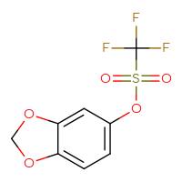 Chemical structure of 2H-1,3-benzodioxol-5-yl trifluoromethanesulfonate - CSSB00153435139