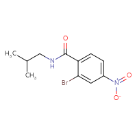 Chemical structure of 2-bromo-N-(2-methylpropyl)-4-nitrobenzamide - CSSB01999526618