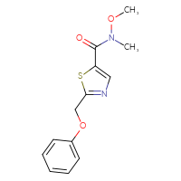 Chemical structure of N-methoxy-N-methyl-2-(phenoxymethyl)-1,3-thiazole-5-carboxamide - CSSB06247153774