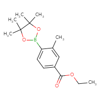 Chemical structure of ethyl 3-methyl-4-(4,4,5,5-tetramethyl-1,3,2-dioxaborolan-2-yl)benzoate - CSSB02517906540