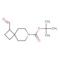 Chemical structure of tert-butyl 1-formyl-7-azaspiro[3.5]nonane-7-carboxylate - CSSB06444327784