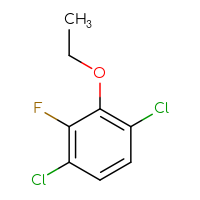 Chemical structure of 1,4-dichloro-2-ethoxy-3-fluorobenzene - CSSB00015967524