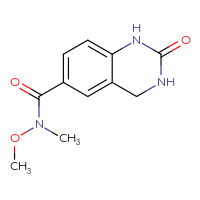 Chemical structure of N-methoxy-N-methyl-2-oxo-1,2,3,4-tetrahydroquinazoline-6-carboxamide - CSSB01148880155