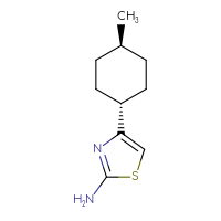 Chemical structure of 4-[(1r,4r)-4-methylcyclohexyl]-1,3-thiazol-2-amine - CSSB00138302648