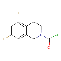 Chemical structure of 5,7-difluoro-1,2,3,4-tetrahydroisoquinoline-2-carbonyl chloride - CSSB14968819206